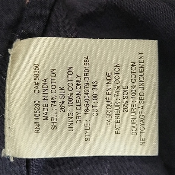 JOIE Pleated Dark Blue Dress With Zip up Back Made of a silk Blend Size 4 🖤 - Picture 13 of 13